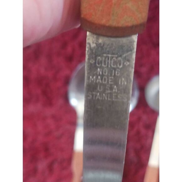 Vintage 4 pc made in the USA cutco  slotted spoon,  solid spoon ladle egg turner - Picture 2 of 2